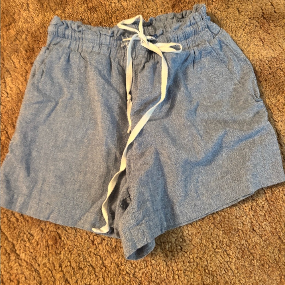 Gibson Blue and White High Waist Shorts